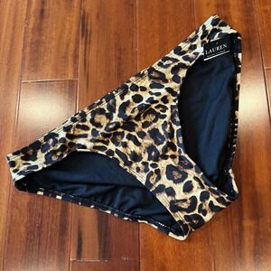 Ralph Lauren Leopard Bikini Bottom Swim Cheetah Animal Print New NWT Size 4
